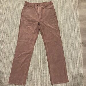 Levi’s Strauss & Co 100% Genuine Leather Mauve Pink Suede Pants 12